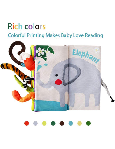 Libro de Tela Interactivo beiens para Bebés 0-18 Meses