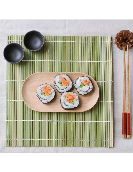 Esterilla de Sushi de Bambú JapanBargain 24.1 cm Verde Esterilla de Sushi de Bambú JapanBargain 24.1 cm Verde