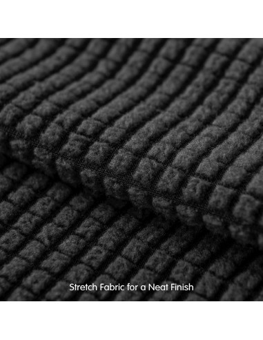 Funda elástica para sofá SUBRTEX 2 piezas negra moderna