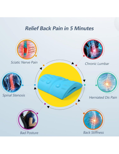 Estirador de Espalda RESTCLOUD con Masajeador y Soporte Lumbar
