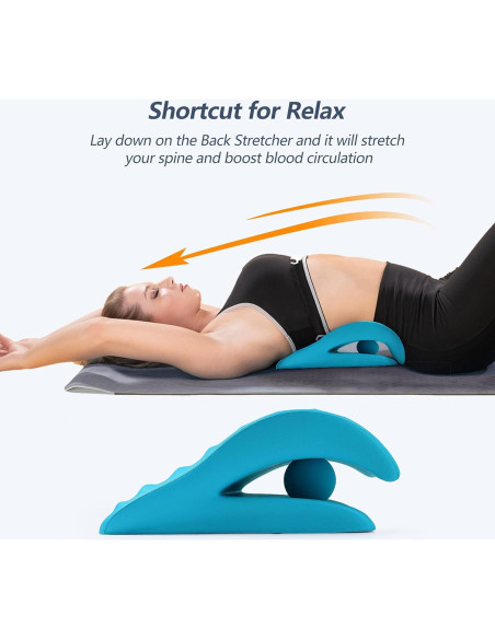 Estirador de Espalda RESTCLOUD con Masajeador y Soporte Lumbar Estirador de Espalda RESTCLOUD con Masajeador y Soporte Lumbar