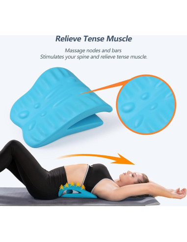 Estirador de Espalda RESTCLOUD con Masajeador y Soporte Lumbar