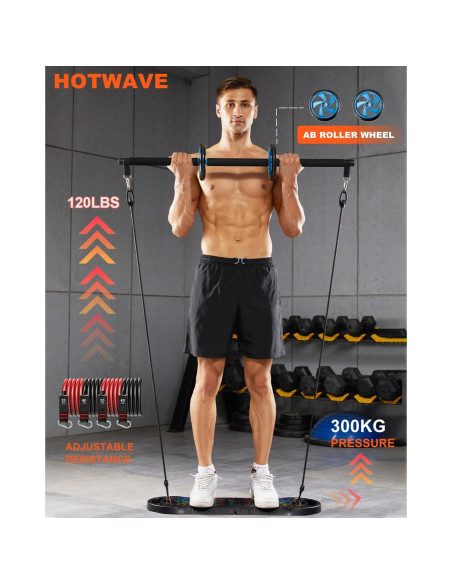 HOTWAVE Equipo de Ejercicio Portátil 20 en 1 con Accesorios HOTWAVE Equipo de Ejercicio Portátil 20 en 1 con Accesorios