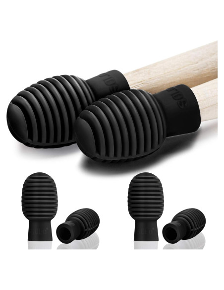 Silenciador de Batería Frienda - 4 Piezas Silicona Negra Silenciador de Batería Frienda - 4 Piezas Silicona Negra