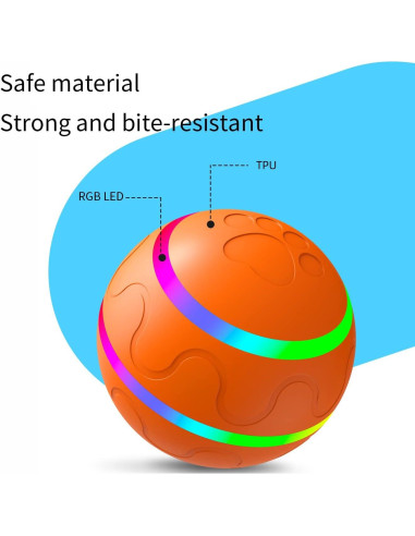 Bola Interactiva para Perros Morhandisn Naranja 8cm Recargable