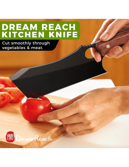 Cuchillo de Carnicería Dream Reach 17.5 cm Acero Carbono Negro Cuchillo de Carnicería Dream Reach 17.5 cm Acero Carbono Negro