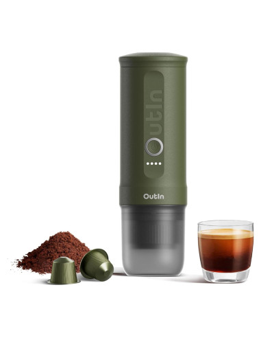 Cafetera de Espresso Portátil OutIn Nano Verde Bosque 7500mAh