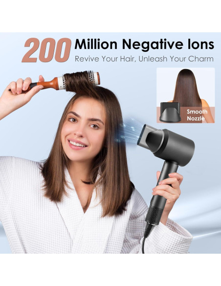 Secador de Pelo LCRIKY 110000 RPM Iones Negativos Gris Secador de Pelo LCRIKY 110000 RPM Iones Negativos Gris