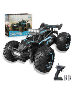 Coche RC Carox 1:16 Monstruo Todo Terreno 25km/h LED Azul
