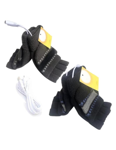 Guantes Calentados USB Kbinter para Invierno - Mitad de Dedo Guantes Calentados USB Kbinter para Invierno - Mitad de Dedo