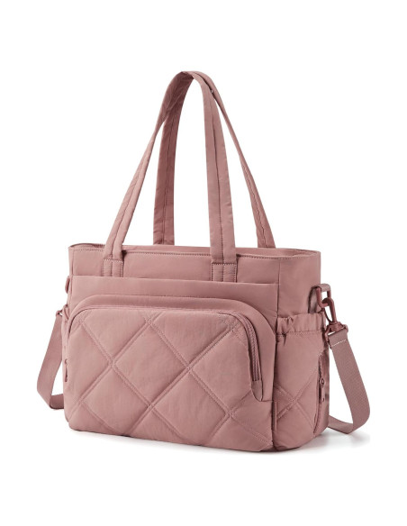 Bolsa de Almuerzo Térmica BAGSMART Rosa 15L con Múltiples Bolsillos Bolsa de Almuerzo Térmica BAGSMART Rosa 15L con Múltiples Bolsillos