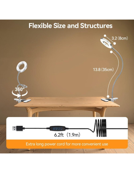 Luz de Lectura LED Skymore con Abrazadera Flexible 7W Luz de Lectura LED Skymore con Abrazadera Flexible 7W