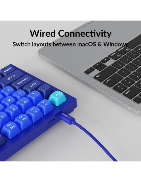 Teclado Mecánico Keychron Q3 TKL Programable Gateron Azul Teclado Mecánico Keychron Q3 TKL Programable Gateron Azul