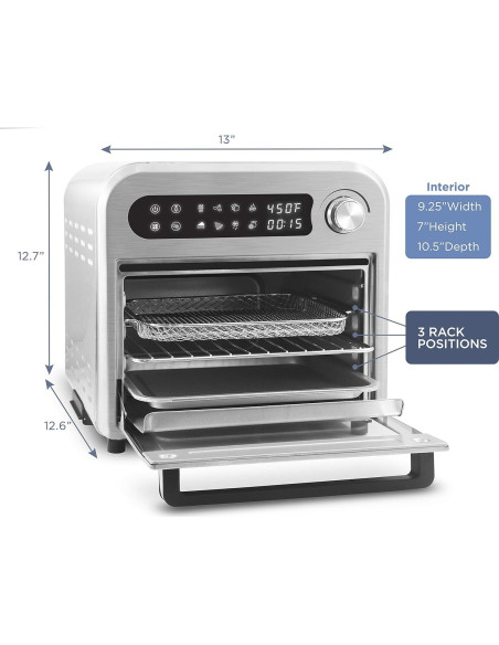 Horno de Convección Programable Elite Gourmet EAF1010D 10L Horno de Convección Programable Elite Gourmet EAF1010D 10L