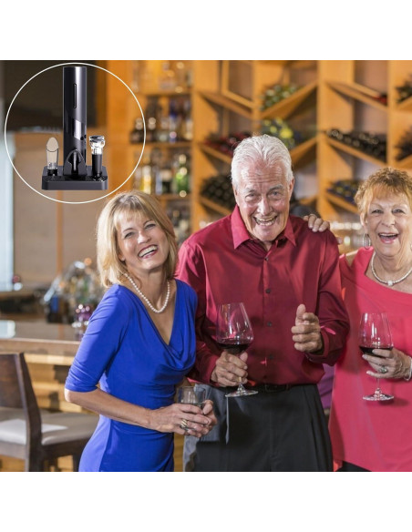 Sacacorchos Eléctrico COKUNST con Accesorios 4-en-1 para Vino Sacacorchos Eléctrico COKUNST con Accesorios 4-en-1 para Vino