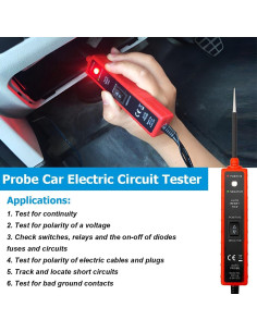 Probador de Circuito de Potencia Mandark 6-24V Rojo 2