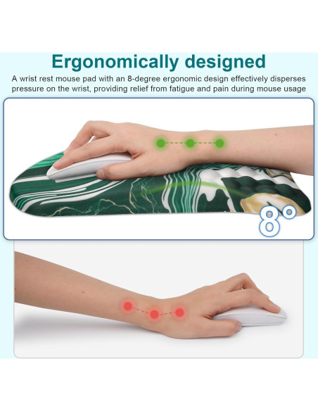 Alfombrilla de Ratón Ergonómica Knocent con Reposamuñecas Masajeador Alfombrilla de Ratón Ergonómica Knocent con Reposamuñecas Masajeador
