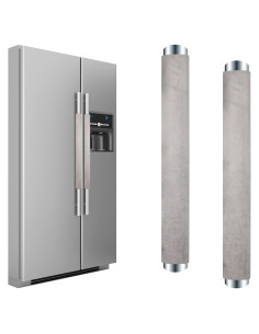 Cubiertas de Manijas de Refrigerador Kewjug Terciopelo Gris 2Pcs