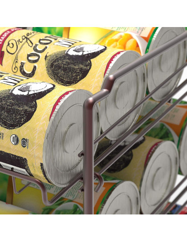 Organizador Apilable para Latas Simple Houseware Bronce 36 Latas