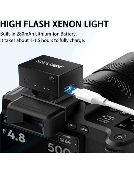 Flash Mini F1 MEDALIGHT para Cámaras Ricoh/Nikon/Canon/Fuji Flash Mini F1 MEDALIGHT para Cámaras Ricoh/Nikon/Canon/Fuji