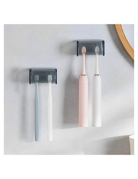 Soporte de Cepillo de Dientes Montado en Pared HLGOLDLUO 2 PCS Soporte de Cepillo de Dientes Montado en Pared HLGOLDLUO 2 PCS