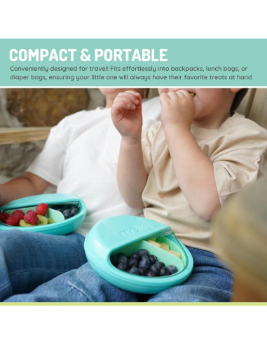 Contenedor de Snacks Melii Azul - Libre de BPA y Ecológico