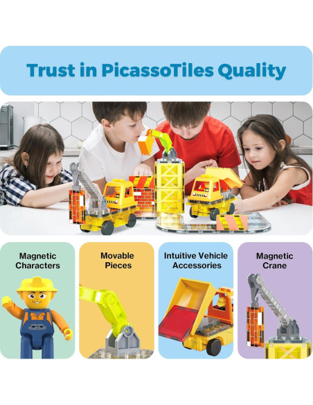 PicassoTiles Set de Construcción Magnético 5-en-1 50 Piezas PicassoTiles Set de Construcción Magnético 5-en-1 50 Piezas