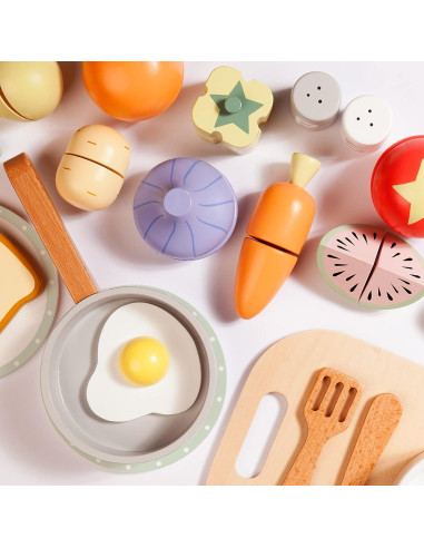 Juego de Comida de Madera Treehouse Kids 18 Piezas