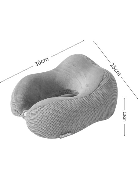 Almohada de Viaje Cozy BoSpin - Espuma con Memoria, Gris Almohada de Viaje Cozy BoSpin - Espuma con Memoria, Gris