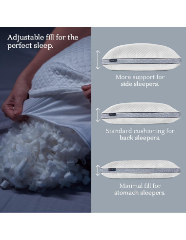 Almohada Zafiro DreamyBlue Reina Ajustable Espuma Viscoelástica