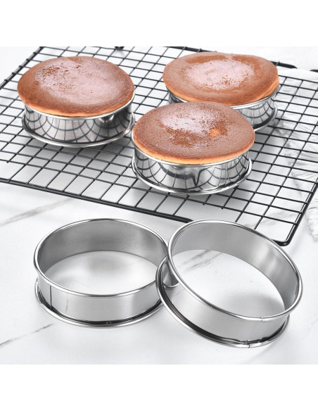 Set de Anillos de Muffin Crumpet DATANYA 16 Piezas Acero Inoxidable Set de Anillos de Muffin Crumpet DATANYA 16 Piezas Acero Inoxidable