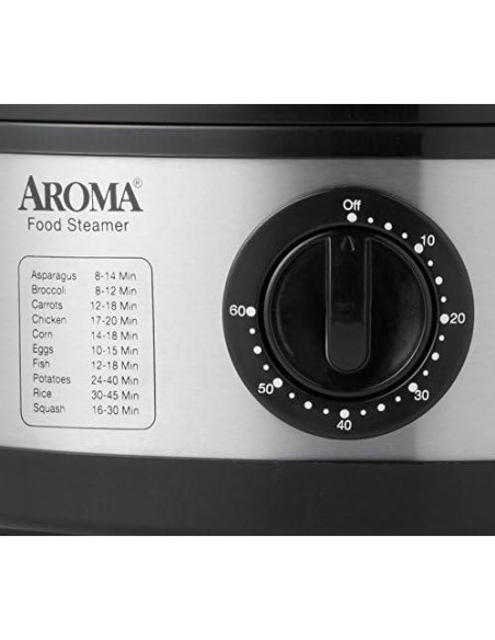 Vaporizador de Comida Aroma Housewares 5 Cuartos Acero Inoxidable Vaporizador de Comida Aroma Housewares 5 Cuartos Acero Inoxidable