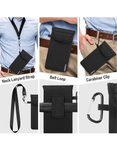 Funda de Neopreno YICHEEY para Teléfono con Correa y Clip 2