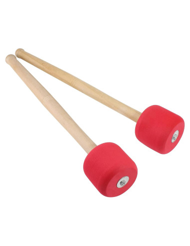 Mallets de Batería de Bajo Murtenze 2Pack Fieltro Rojo 320mm