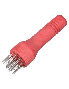 Aplanador de Carne uxcell de Acero Inoxidable con Mango de Madera