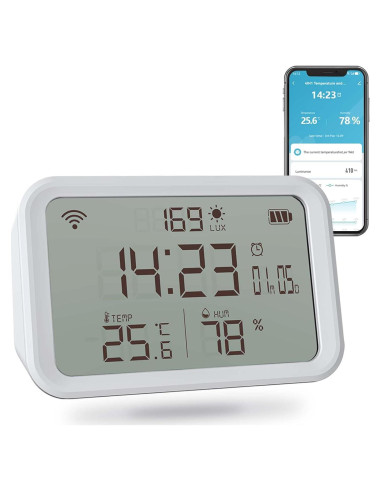 Termómetro Higrómetro WiFi KIMPOK 4-en-1 con Alertas App