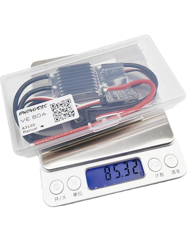 ESC Crawler RhinoESC VE80A 2-8S 5.2-8.2V para RC 1/8 1/10