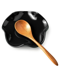 Soporte para Cucharas de Cerámica Miamolo Negro 13.5 cm