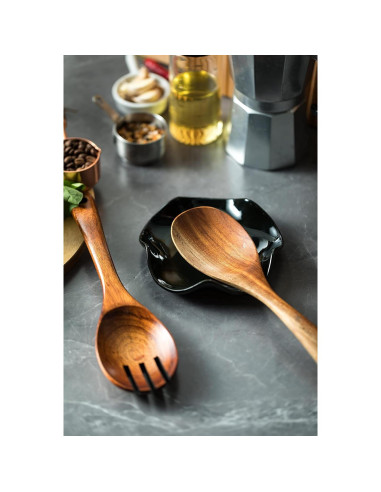 Soporte para Cucharas de Cerámica Miamolo Negro 13.5 cm