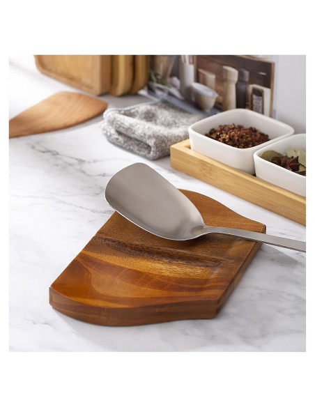 Soporte Doble para Cucharas de Madera Acacia NHKRTE 24.9x15cm Soporte Doble para Cucharas de Madera Acacia NHKRTE 24.9x15cm