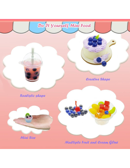 Kit de Juguetes de Comida Mini DIY Sendhjurf - Torta Té de Burbuja Kit de Juguetes de Comida Mini DIY Sendhjurf - Torta Té de Burbuja