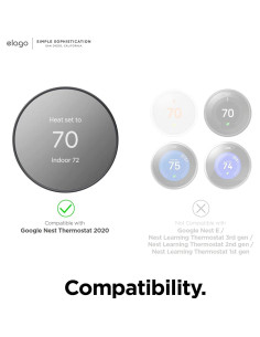 Cubierta de Placa de Pared elago Plus 2 para Termostato Nest 2020 2