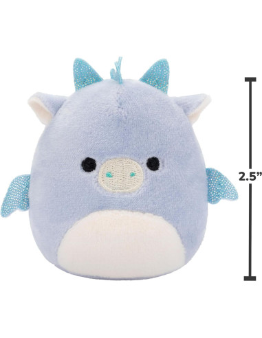 Squishmallows Micromallows 6-Pack Original - Dinosaurio, Dragón, Hongo y más
