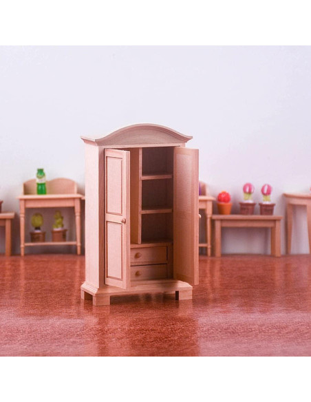 Mini Gabinete de Madera Milisten 1:12 para Casa de Muñecas Mini Gabinete de Madera Milisten 1:12 para Casa de Muñecas