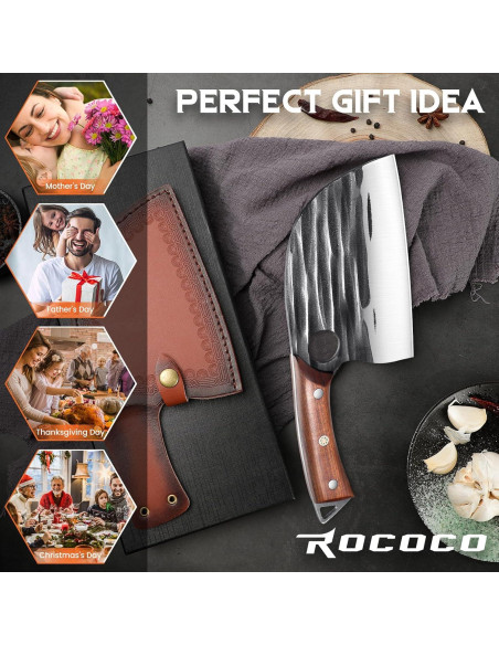 Cuchillo de Chef Serbio ROCOCO 15.7 cm Acero Alto Carbono Cuchillo de Chef Serbio ROCOCO 15.7 cm Acero Alto Carbono