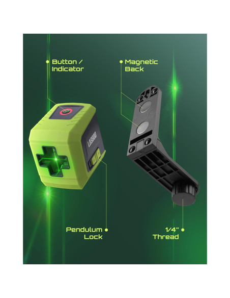 Nivel Láser Autonivelante LASGOO LG-CROSS Verde con Soporte Nivel Láser Autonivelante LASGOO LG-CROSS Verde con Soporte