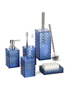 Juego de Accesorios de Baño RRM 5 Piezas Azul Moderno