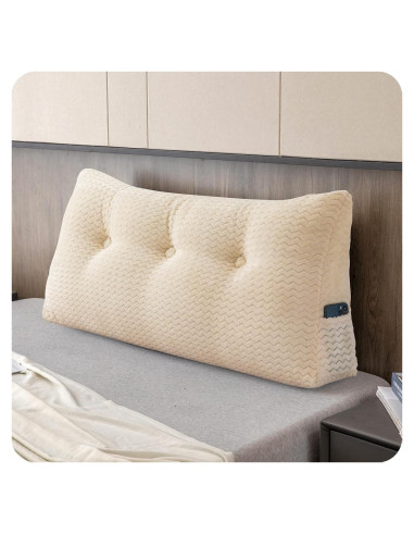 Almohada de Cabecera Triangular ZOEMO Beige 99x20x51 cm