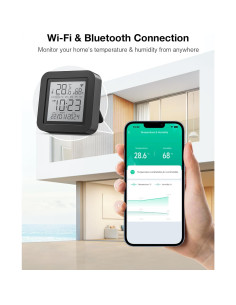 Termómetro Higrómetro Inteligente GHome S09, WiFi, Control IR 2