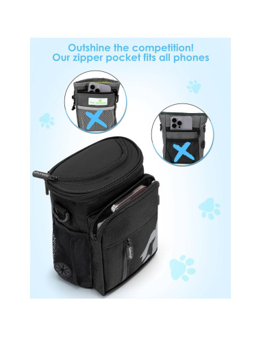Bolsa de Golosinas para Perros Gobeigo 8 Tazas + Clicker Entrenamiento